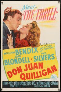 1p246 DON JUAN QUILLIGAN 1sh '45 William Bendix has a new love technique for Joan Blondell!