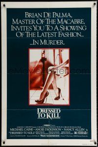 1p251 DRESSED TO KILL 1sh '80 Brian De Palma shows you the latest fashion in murder, sexy legs!