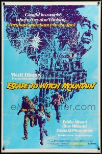 1p272 ESCAPE TO WITCH MOUNTAIN 1sh '75 Disney, they're in a world where they don't belong!