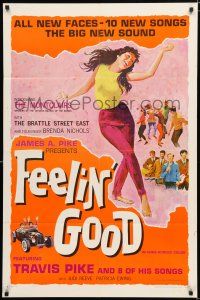 1p287 FEELIN' GOOD 1sh '66 Patricia Ewing, rock 'n' roll musical comedy, the big new sound!