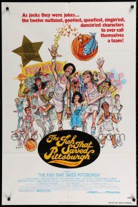 1p304 FISH THAT SAVED PITTSBURGH 1sh '79 basketball, as jocks they were jokes, Jim Miller art!