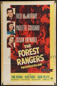 1p312 FOREST RANGERS 1sh R58 Fred MacMurray, Paulette Goddard, Susan Hayward