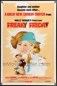 1p318 FREAKY FRIDAY revised 1sh '77 Jodie Foster switches bodies with Barbara Harris, Disney!