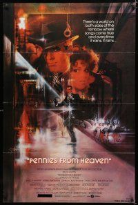 1p655 PENNIES FROM HEAVEN 1sh '81 great Bob Peak art of Steve Martin & sexy Bernadette Peters!