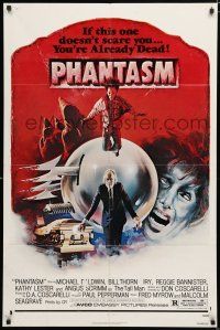 1p661 PHANTASM 1sh '79 if this one doesn't scare you, you're already dead, cool art by Joe Smith!