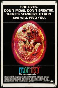 1p688 PROPHECY 1sh '79 John Frankenheimer, art monster in embryo by Lehr, she lives!