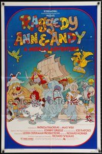 1p696 RAGGEDY ANN & ANDY 1sh '77 A Musical Adventure, cartoon artwork by Jarg!