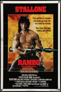 1p701 RAMBO FIRST BLOOD PART II 1sh '85 no man, no law, no war can stop Sylvester Stallone!