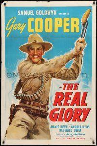 1p707 REAL GLORY 1sh '39 Gary Cooper, the story of a U.S. Army doctor's adventures!