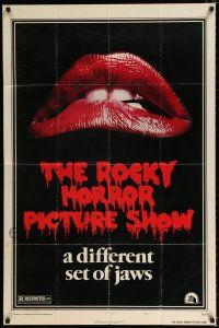 1p732 ROCKY HORROR PICTURE SHOW style A 1sh '75 c/u lips image, a different set of jaws!