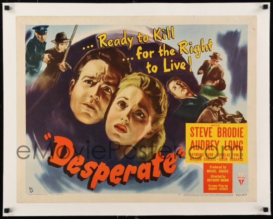 eMoviePoster 1s039 DESPERATE linen style B 1 2sh 47 Steve