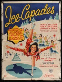 1y563 ICE-CAPADES Aust 1sh '41 great different Frank Tyler artwork of sexy ice skating Belita!