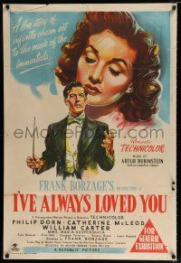 1y571 I'VE ALWAYS LOVED YOU Aust 1sh '46 composer Philip Dorn, Catherine McLeod, musical!