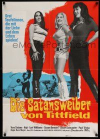 1y336 FASTER, PUSSYCAT! KILL! KILL! German '67 Russ Meyer, Tura Satana, Haji, sexy superwomen!