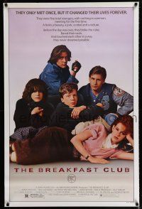 1z153 BREAKFAST CLUB 1sh '85 John Hughes, Estevez, Molly Ringwald, Judd Nelson, cult classic!