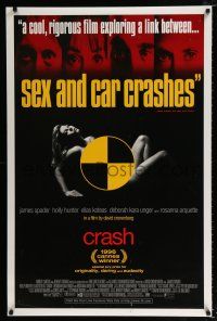 1z189 CRASH DS 1sh '96 David Cronenberg, James Spader, sexy Deborah Kara Unger!