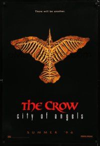 1z196 CROW: CITY OF ANGELS teaser 1sh '96 Tim Pope directed, cool image of the bones of a crow!