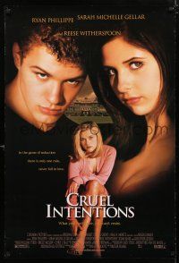 1z198 CRUEL INTENTIONS DS 1sh '99 Sara Michelle Gellar, Ryan Phillippe, Reese Witherspoon!