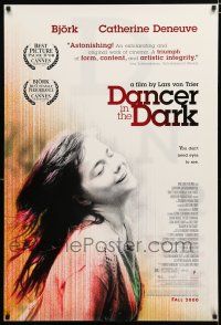 1z201 DANCER IN THE DARK advance DS 1sh '00 directed by Lars von Trier, Bjork musical!