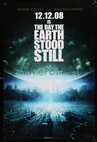 1z213 DAY THE EARTH STOOD STILL style A teaser DS 1sh '08 Keanu Reeves, cool sci-fi image!