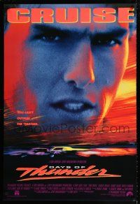 1z216 DAYS OF THUNDER int'l 1sh '90 close image of angry NASCAR race car driver Tom Cruise!