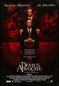 1z222 DEVIL'S ADVOCATE DS 1sh '97 Keanu Reeves, Al Pacino, Charlize Theron, Jeffrey Jones