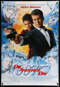 1z232 DIE ANOTHER DAY style C int'l DS 1sh '02 Pierce Brosnan as James Bond & Halle Berry as Jinx!