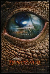 1z234 DINOSAUR int'l DS 1sh '00 Disney, great image of prehistoric world in dinosaur eye!