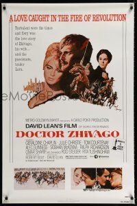 1z238 DOCTOR ZHIVAGO 1sh R80 Omar Sharif, Julie Christie, David Lean English epic, Terpning art!