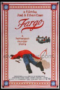 1z279 FARGO DS 1sh '96 a homespun murder story from the Coen Brothers, great art!