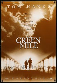 1z337 GREEN MILE teaser DS 1sh '99 Tom Hanks, Michael Clarke Duncan, Stephen King fantasy!