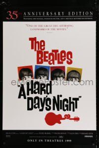 1z351 HARD DAY'S NIGHT advance 1sh R99 great image, The Beatles first film, rock & roll classic!