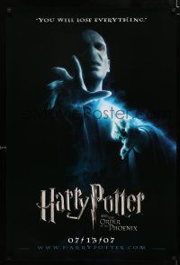 1z357 HARRY POTTER & THE ORDER OF THE PHOENIX teaser DS 1sh '07 Ralph Fiennes as Lord Voldemort!