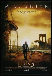 1z384 I AM LEGEND advance DS 1sh '07 Will Smith is the last man on Earth, and he's not alone!