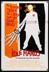 1z389 IDLE HANDS DS 1sh '99 a touching story of a boy and his right hand, cool artwork!