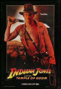 1z404 INDIANA JONES & THE TEMPLE OF DOOM teaser 1sh '84 art of Harrison Ford, trust him!