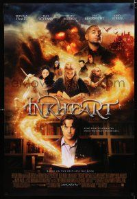 1z406 INKHEART advance DS 1sh '08 Brendan Fraser, Paul Bettany, Helen Mirren!