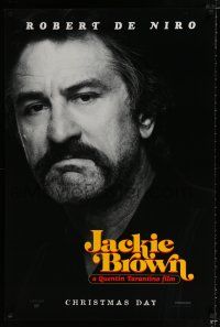 1z418 JACKIE BROWN teaser DS 1sh '97 Quentin Tarantino, cool close-up of Robert De Niro!