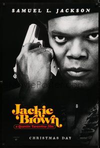 1z416 JACKIE BROWN teaser 1sh '97 Quentin Tarantino, cool image of Samuel L. Jackson!