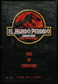 1z429 JURASSIC PARK 2 Spanish/U.S. teaser 1sh '96 The Lost World, something has survived!