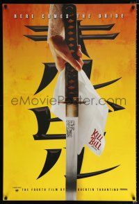 1z432 KILL BILL: VOL. 1 foil teaser DS 1sh '03 Quentin Tarantino, Uma Thurman's katana!