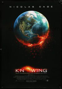 1z438 KNOWING advance DS 1sh '09 Alex Proyas, Nicolas Cage, cool sci-fi disaster image!