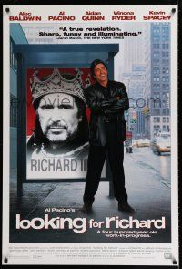 1z477 LOOKING FOR RICHARD 1sh '96 great images of Al Pacino, William Shakespeare, documentary!