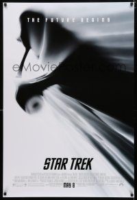 1z728 STAR TREK advance DS 1sh '09 J.J. Abrams, cool image of Enterprise, the future begins!