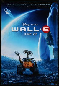 1z822 WALL-E advance DS 1sh '08 Walt Disney, Pixar, Best Animated Film, WALL-E w/ spaceship!