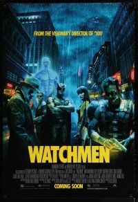 1z825 WATCHMEN advance DS int'l 1sh '09 Zack Snyder, Carla Gugino, Billy Crudup, Jackie Earle Haley!