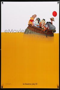 1z833 WINNIE THE POOH teaser DS 1sh '11 great art with Tigger, Eeyore & more on sea of honey!