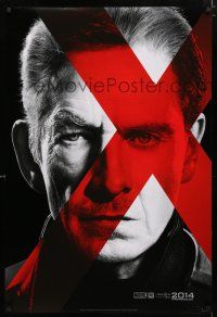 1z844 X-MEN: DAYS OF FUTURE PAST style B teaser DS 1sh '14 close-up of Fassbender/Ian McKellen!