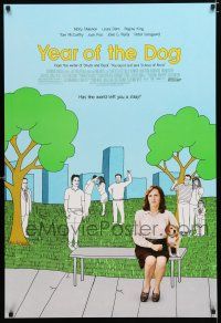 1z845 YEAR OF THE DOG DS 1sh '07 Molly Shannon on park bench & art of people!