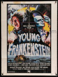 2c381 YOUNG FRANKENSTEIN 30x40 '74 Mel Brooks, Alvin art of Gene Wilder, Peter Boyle & Feldman!